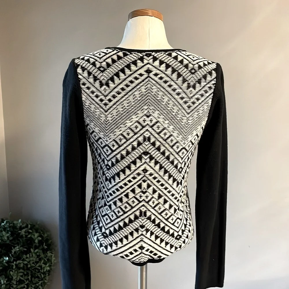 LUCKY BRAND women’s moto sweater knit jacket / cardigan diagonal zipper size Med